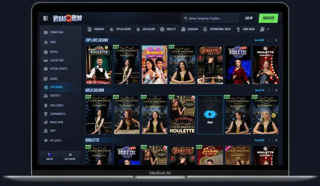 Vegashero Casino online